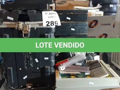 LOTE 289 - 01 LOTE COM MATERIAIS DIVERSOS. (NO ESTADO, LEILÃO NÃO TEM GARANTIA E NEM DEVOLUÇÃO, SUJEITO A POSSÍVEIS AVARIAS VISÍVEIS/OCULTAS E/OU AUSÊNCIA DE COMPONENTES).