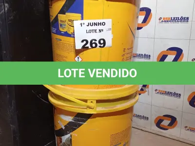 LOTE 269 - 02 BALDES DE VEDALIT, ADITIVO PLASTIFICANTE CONCENTRADO PARA CONCRETO E ARGAMASSAS 18L. (NO ESTADO, LEILÃO NÃO TEM GARANTIA E NEM DEVOLUÇÃO, SUJEITO A POSSÍVEIS AVARIAS VISÍVEIS/OCULTAS E/OU AUSÊNCIA DE COMPONENTES).