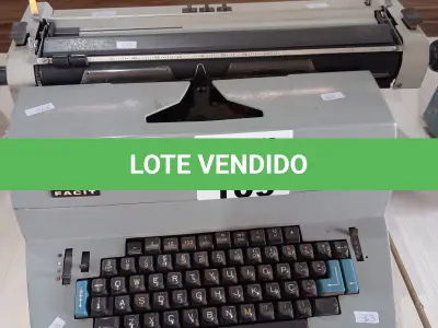 LOTE 109 - 01 MÁQUINA DE ESCREVER ELÉTRICA MARCA FACIT. (NO ESTADO, LEILÃO NÃO TEM GARANTIA E NEM DEVOLUÇÃO, SUJEITO A POSSÍVEIS AVARIAS VISÍVEIS/OCULTAS E/OU AUSÊNCIA DE COMPONENTES).
