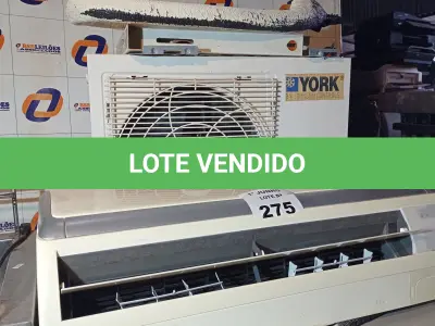 LOTE 275 - 01 EVAPORADORA MARCA HITACHI 12.000BTU E 01 CONDENSADORA MARCA YORK 9.000 BTU. (NO ESTADO, LEILÃO NÃO TEM GARANTIA E NEM DEVOLUÇÃO, SUJEITO A POSSÍVEIS AVARIAS VISÍVEIS/OCULTAS E/OU AUSÊNCIA DE COMPONENTES).