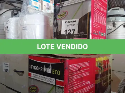 LOTE 127 - 02 LATAS DE DRYKOPRIMER ECO, PINTURA DE IMPRIMAÇÃO A BASE DE SOLVENTE ECOLÓGICO E 01 LATA DE TINTA SUVINIL COM AVARIAS. (NO ESTADO, LEILÃO NÃO TEM GARANTIA E NEM DEVOLUÇÃO, SUJEITO A POSSÍVEIS AVARIAS VISÍVEIS/OCULTAS E/OU AUSÊNCIA DE COMPONENTES).