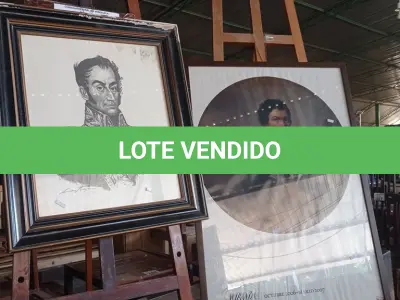 LOTE 462 - 02 SUPORTES PARA PINTURA E 02 QUADROS DECORATIVOS. (NO ESTADO, LEILÃO NÃO TEM GARANTIA E NEM DEVOLUÇÃO, SUJEITO A POSSÍVEIS AVARIAS VISÍVEIS/OCULTAS E/OU AUSÊNCIA DE COMPONENTES).