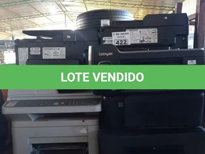 LOTE 422 - 10 IMPRESSORAS MARCAS E MODELOS DIVERSOS PARA RETIRADA DE PEÇAS. (NO ESTADO, LEILÃO NÃO TEM GARANTIA E NEM DEVOLUÇÃO, SUJEITO A POSSÍVEIS AVARIAS VISÍVEIS/OCULTAS E/OU AUSÊNCIA DE COMPONENTES).