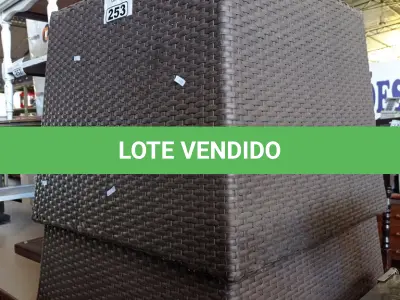 LOTE 253 - 02 MESAS EM FIBRA SINTÉTICA SEM OS TAMPOS. (NO ESTADO, LEILÃO NÃO TEM GARANTIA E NEM DEVOLUÇÃO, SUJEITO A POSSÍVEIS AVARIAS VISÍVEIS/OCULTAS E/OU AUSÊNCIA DE COMPONENTES).