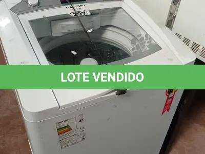 LOTE 297 - 01 MÁQUINA DE LAVAR ROUPAS 220V CAPACIDADE 15KG. (NO ESTADO, LEILÃO NÃO TEM GARANTIA E NEM DEVOLUÇÃO, SUJEITO A POSSÍVEIS AVARIAS VISÍVEIS/OCULTAS E/OU AUSÊNCIA DE COMPONENTES).