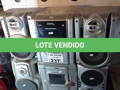 LOTE 237 - 02 APARELHOS DE SOM MARCAS E MODELOS DIVERSOS. (NO ESTADO, LEILÃO NÃO TEM GARANTIA E NEM DEVOLUÇÃO, SUJEITO A POSSÍVEIS AVARIAS VISÍVEIS/OCULTAS E/OU AUSÊNCIA DE COMPONENTES).