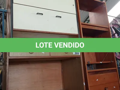 LOTE 289 - 01 LOTE COM VÁRIOS ARMÁRIOS EM MADEIRA MODELOS DIVERSOS.  (NO ESTADO, LEILÃO NÃO TEM GARANTIA E NEM DEVOLUÇÃO, SUJEITO A POSSÍVEIS AVARIAS VISÍVEIS/OCULTAS E/OU AUSÊNCIA DE COMPONENTES).