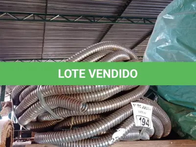 LOTE 194 - 02 ROLOS DE MANGUEIRA COPEX EM METAL. (NO ESTADO, LEILÃO NÃO TEM GARANTIA E NEM DEVOLUÇÃO, SUJEITO A POSSÍVEIS AVARIAS VISÍVEIS/OCULTAS E/OU AUSÊNCIA DE COMPONENTES).
