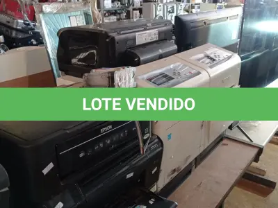 LOTE 286 - 10 IMPRESSORAS MARCAS E MODELOS DIVERSOS PARA RETIRADA DE PEÇAS. (NO ESTADO, LEILÃO NÃO TEM GARANTIA E NEM DEVOLUÇÃO, SUJEITO A POSSÍVEIS AVARIAS VISÍVEIS/OCULTAS E/OU AUSÊNCIA DE COMPONENTES).