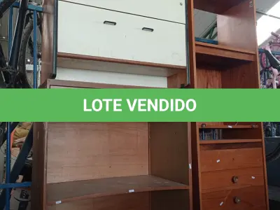 LOTE 289 - 01 LOTE COM VÁRIOS ARMÁRIOS EM MADEIRA MODELOS DIVERSOS.  (NO ESTADO, LEILÃO NÃO TEM GARANTIA E NEM DEVOLUÇÃO, SUJEITO A POSSÍVEIS AVARIAS VISÍVEIS/OCULTAS E/OU AUSÊNCIA DE COMPONENTES).