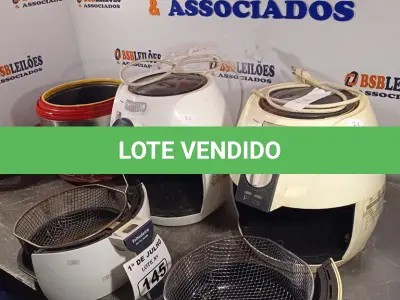 LOTE 145 - 01 PANELA ELÉTRICA E 02 AIR FRY MARCAS E MODELOS DIVERSOS. (NO ESTADO, LEILÃO NÃO TEM GARANTIA E NEM DEVOLUÇÃO, SUJEITO A POSSÍVEIS AVARIAS VISÍVEIS/OCULTAS E/OU AUSÊNCIA DE COMPONENTES).