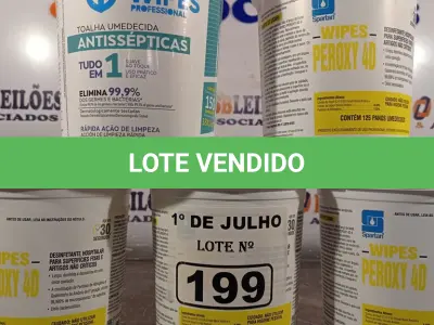 LOTE 199 - 04 BALDES DE WIPES PEROXY 4D E 01 BALDE DE TOALHA UMEDECIDA ANTISSÉPTICA. (NO ESTADO, LEILÃO NÃO TEM GARANTIA E NEM DEVOLUÇÃO, SUJEITO A POSSÍVEIS AVARIAS VISÍVEIS/OCULTAS E/OU AUSÊNCIA DE COMPONENTES).