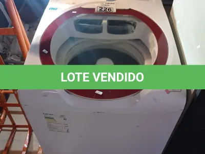 LOTE 226 - 01 MÁQUINA DE LAVAR MARCA BRASTEMP 11KG 220V. (NO ESTADO, LEILÃO NÃO TEM GARANTIA E NEM DEVOLUÇÃO, SUJEITO A POSSÍVEIS AVARIAS VISÍVEIS/OCULTAS E/OU AUSÊNCIA DE COMPONENTES).