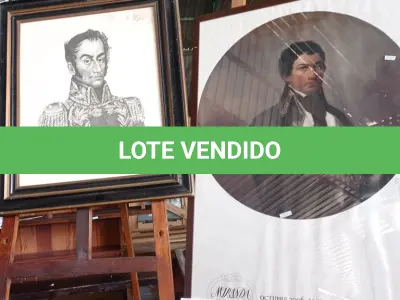 LOTE 462 - 02 SUPORTES PARA PINTURA E 02 QUADROS DECORATIVOS. (NO ESTADO, LEILÃO NÃO TEM GARANTIA E NEM DEVOLUÇÃO, SUJEITO A POSSÍVEIS AVARIAS VISÍVEIS/OCULTAS E/OU AUSÊNCIA DE COMPONENTES).