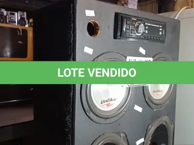 LOTE 280 - 01 CAIXA DE SOM AUTOMOTIVO INCOMPLETA. (NO ESTADO, LEILÃO NÃO TEM GARANTIA E NEM DEVOLUÇÃO, SUJEITO A POSSÍVEIS AVARIAS VISÍVEIS/OCULTAS E/OU AUSÊNCIA DE COMPONENTES).