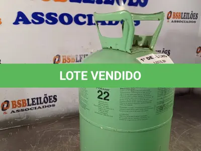 LOTE 331 - 01 BOTIJA DE GÁS R22 INCOMPLETA. (NO ESTADO, LEILÃO NÃO TEM GARANTIA E NEM DEVOLUÇÃO, SUJEITO A POSSÍVEIS AVARIAS VISÍVEIS/OCULTAS E/OU AUSÊNCIA DE COMPONENTES).