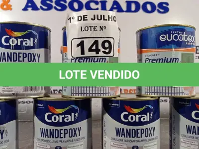LOTE 149 - 05 LATAS DE CATALISADOR EXCLUSIVO PARA MASSA E FUNDO EPÓXI 900ML E 02 LATAS DE ESMALTE EUCATEX MADEIRA E METAIS 900ML NA COR PRETO FOSCO. (NO ESTADO, LEILÃO NÃO TEM GARANTIA E NEM DEVOLUÇÃO, SUJEITO A POSSÍVEIS AVARIAS VISÍVEIS/OCULTAS E/OU AUSÊNCIA DE COMPONENTES).