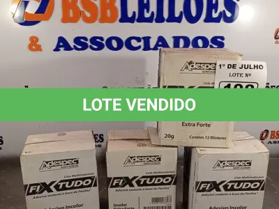 LOTE 198 - 04 CAIXAS COM ADESIVO VEDANTE A BASE DE PESILOX COM 12 BISNAGAS CADA. (NO ESTADO, LEILÃO NÃO TEM GARANTIA E NEM DEVOLUÇÃO, SUJEITO A POSSÍVEIS AVARIAS VISÍVEIS/OCULTAS E/OU AUSÊNCIA DE COMPONENTES).