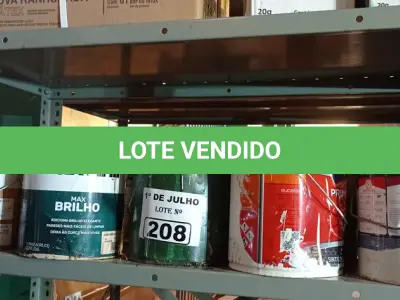 LOTE 208 - 01 LOTE COM VÁRIOS GALÕES 3,6L DE TINTAS CORES DIVERSAS. (NO ESTADO, LEILÃO NÃO TEM GARANTIA E NEM DEVOLUÇÃO, SUJEITO A POSSÍVEIS AVARIAS VISÍVEIS/OCULTAS E/OU AUSÊNCIA DE COMPONENTES).