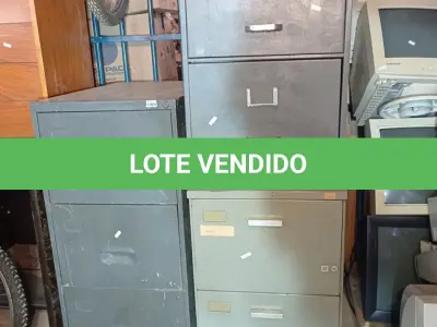 LOTE 224 - 03 ARMÁRIOS DE AÇO COM 02 GAVETAS CADA. (NO ESTADO, LEILÃO NÃO TEM GARANTIA E NEM DEVOLUÇÃO, SUJEITO A POSSÍVEIS AVARIAS VISÍVEIS/OCULTAS E/OU AUSÊNCIA DE COMPONENTES).