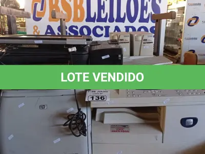 LOTE 136 - 01 CPU, 01 MONITOR, 03 ESTABILIZADORES E 03 IMPRESSORAS MARCAS E MODELOS DIVERSOS. (NO ESTADO, LEILÃO NÃO TEM GARANTIA E NEM DEVOLUÇÃO, SUJEITO A POSSÍVEIS AVARIAS VISÍVEIS/OCULTAS E/OU AUSÊNCIA DE COMPONENTES).