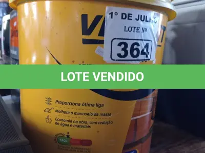 LOTE 364 - 01 BALDE DE VEDALIT, ADITIVO PLASTIFICANTE CONCENTRADO PARA ARGAMASSAS DE ASSENTAMENTO E REBOCO CONVENCIONAL 18L. (NO ESTADO, LEILÃO NÃO TEM GARANTIA E NEM DEVOLUÇÃO, SUJEITO A POSSÍVEIS AVARIAS VISÍVEIS/OCULTAS E/OU AUSÊNCIA DE COMPONENTES).