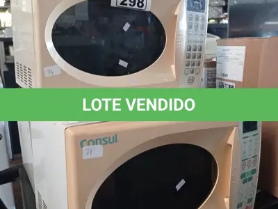 LOTE 298 - 03 MICRO-ONDAS MARCAS E MODELOS DIVERSOS PARA RETIRADA DE PEÇAS. (NO ESTADO, LEILÃO NÃO TEM GARANTIA E NEM DEVOLUÇÃO, SUJEITO A POSSÍVEIS AVARIAS VISÍVEIS/OCULTAS E/OU AUSÊNCIA DE COMPONENTES).