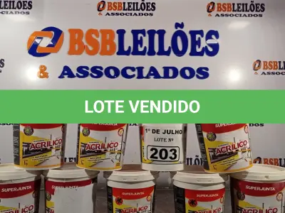 LOTE 203 - 10 QUILOS DE REJUNTAMENTO ACRÍLICO SUPER JUNTA. (NO ESTADO, LEILÃO NÃO TEM GARANTIA E NEM DEVOLUÇÃO, SUJEITO A POSSÍVEIS AVARIAS VISÍVEIS/OCULTAS E/OU AUSÊNCIA DE COMPONENTES).