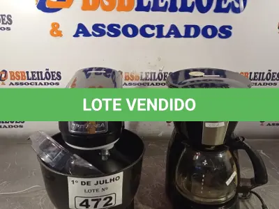 LOTE 472 - 01 BATEDEIRA E 01 CAFETEIRA MARCAS BRITÂNIA. (NO ESTADO, LEILÃO NÃO TEM GARANTIA E NEM DEVOLUÇÃO, SUJEITO A POSSÍVEIS AVARIAS VISÍVEIS/OCULTAS E/OU AUSÊNCIA DE COMPONENTES).