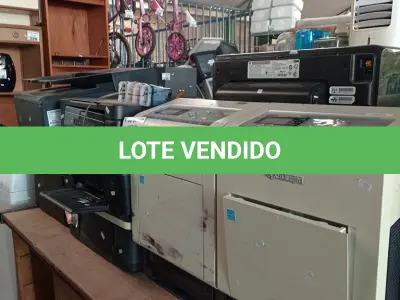 LOTE 286 - 10 IMPRESSORAS MARCAS E MODELOS DIVERSOS PARA RETIRADA DE PEÇAS. (NO ESTADO, LEILÃO NÃO TEM GARANTIA E NEM DEVOLUÇÃO, SUJEITO A POSSÍVEIS AVARIAS VISÍVEIS/OCULTAS E/OU AUSÊNCIA DE COMPONENTES).