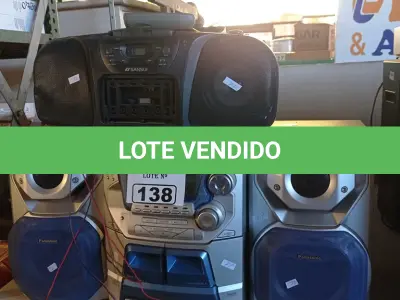 LOTE 138 - 04 APARELHOS DE SOM MARCAS E MODELOS DIVERSOS PARA RETIRADA DE PEÇAS. (NO ESTADO, LEILÃO NÃO TEM GARANTIA E NEM DEVOLUÇÃO, SUJEITO A POSSÍVEIS AVARIAS VISÍVEIS/OCULTAS E/OU AUSÊNCIA DE COMPONENTES).