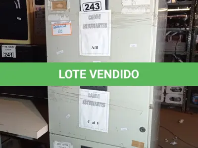 LOTE 243 - 01 ARMÁRIO DE AÇO COM 04 GAVETAS. (NO ESTADO, LEILÃO NÃO TEM GARANTIA E NEM DEVOLUÇÃO, SUJEITO A POSSÍVEIS AVARIAS VISÍVEIS/OCULTAS E/OU AUSÊNCIA DE COMPONENTES).