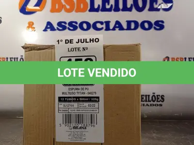 LOTE 452 - 12 LATAS DE ESPUMA DE PU MULTIUSO TYTAN. (NO ESTADO, LEILÃO NÃO TEM GARANTIA E NEM DEVOLUÇÃO, SUJEITO A POSSÍVEIS AVARIAS VISÍVEIS/OCULTAS E/OU AUSÊNCIA DE COMPONENTES).