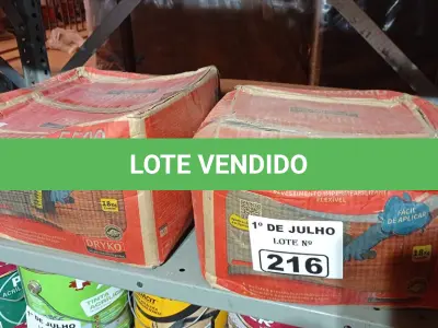 LOTE 216 - 02 CAIXAS DE DRYKOTEC 5500 18KG. (NO ESTADO, LEILÃO NÃO TEM GARANTIA E NEM DEVOLUÇÃO, SUJEITO A POSSÍVEIS AVARIAS VISÍVEIS/OCULTAS E/OU AUSÊNCIA DE COMPONENTES).