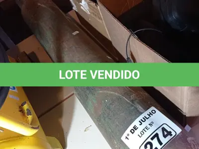 LOTE 274 - 01 CILINDRO DE GÁS SEM IDENTIFICAÇÃO. (NO ESTADO, LEILÃO NÃO TEM GARANTIA E NEM DEVOLUÇÃO, SUJEITO A POSSÍVEIS AVARIAS VISÍVEIS/OCULTAS E/OU AUSÊNCIA DE COMPONENTES).