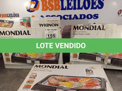 LOTE 155 - 04 CHURRASQUEIRAS ELÉTRICAS MARCAS E MODELOS DIVERSOS SENDO 03 127V E 01 220V. (NO ESTADO, LEILÃO NÃO TEM GARANTIA E NEM DEVOLUÇÃO, SUJEITO A POSSÍVEIS AVARIAS VISÍVEIS/OCULTAS E/OU AUSÊNCIA DE COMPONENTES).