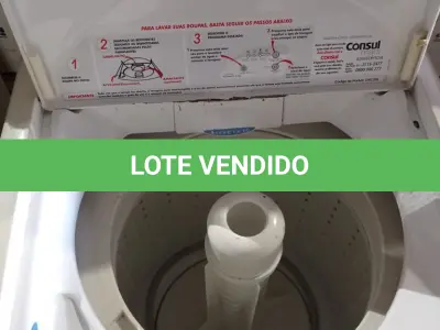 LOTE 437 - 01 MÁQUINA DE LAVAR ROUPAS MARCA CÔNSUL 5KG 220V. (NO ESTADO, LEILÃO NÃO TEM GARANTIA E NEM DEVOLUÇÃO, SUJEITO A POSSÍVEIS AVARIAS VISÍVEIS/OCULTAS E/OU AUSÊNCIA DE COMPONENTES).