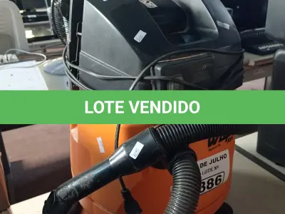 LOTE 386 - 01 ASPIRADOR DE PÓ HIDRO WAP ÁGUA E PÓ 220V. (NO ESTADO, LEILÃO NÃO TEM GARANTIA E NEM DEVOLUÇÃO, SUJEITO A POSSÍVEIS AVARIAS VISÍVEIS/OCULTAS E/OU AUSÊNCIA DE COMPONENTES).