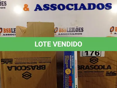 LOTE 176 - 02 CAIXAS COM SILICONE TRANSPARENTE BRASCOVED COM 24 BISNAGAS CADA. (NO ESTADO, LEILÃO NÃO TEM GARANTIA E NEM DEVOLUÇÃO, SUJEITO A POSSÍVEIS AVARIAS VISÍVEIS/OCULTAS E/OU AUSÊNCIA DE COMPONENTES).