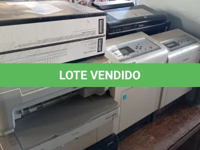 LOTE 366 - 10 IMPRESSORAS MARCAS E MODELOS DIVERSOS PARA RETIRADA DE PEÇAS. (NO ESTADO, LEILÃO NÃO TEM GARANTIA E NEM DEVOLUÇÃO, SUJEITO A POSSÍVEIS AVARIAS VISÍVEIS/OCULTAS E/OU AUSÊNCIA DE COMPONENTES).