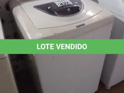 LOTE 437 - 01 MÁQUINA DE LAVAR ROUPAS MARCA CÔNSUL 5KG 220V. (NO ESTADO, LEILÃO NÃO TEM GARANTIA E NEM DEVOLUÇÃO, SUJEITO A POSSÍVEIS AVARIAS VISÍVEIS/OCULTAS E/OU AUSÊNCIA DE COMPONENTES).