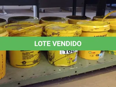 LOTE 168 - 10 BALDES DE VEDACIT 3,6L SENDO PRIMER E MASSA ASFÁLTICA DIVERSOS. (NO ESTADO, LEILÃO NÃO TEM GARANTIA E NEM DEVOLUÇÃO, SUJEITO A POSSÍVEIS AVARIAS VISÍVEIS/OCULTAS E/OU AUSÊNCIA DE COMPONENTES).