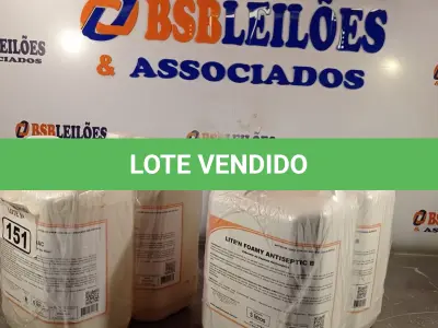 LOTE 151 - 10 LITROS DE ESPUMA HIGIENIZADORA PARA ANTISSEPSIA INSTANTÂNEA DAS MÃOS E 10 LITROS DE SABONETE DE ESPUMA ANTISSÉPTICO. (NO ESTADO, LEILÃO NÃO TEM GARANTIA E NEM DEVOLUÇÃO, SUJEITO A POSSÍVEIS AVARIAS VISÍVEIS/OCULTAS E/OU AUSÊNCIA DE COMPONENTES).