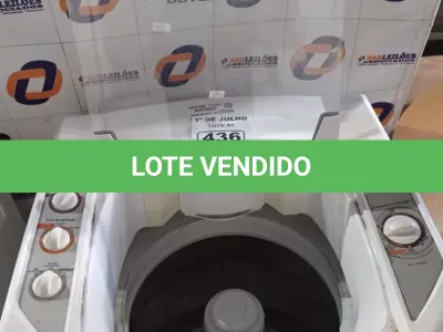LOTE 436 - 01 MÁQUINA DE LAVAR ROUPAS MARCA BRASTEMP 9KG 220V. (NO ESTADO, LEILÃO NÃO TEM GARANTIA E NEM DEVOLUÇÃO, SUJEITO A POSSÍVEIS AVARIAS VISÍVEIS/OCULTAS E/OU AUSÊNCIA DE COMPONENTES).