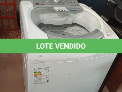 LOTE 287 - 01 MÁQUINA DE LAVAR MARCA BRASTEMP 11KG 220V. (NO ESTADO, LEILÃO NÃO TEM GARANTIA E NEM DEVOLUÇÃO, SUJEITO A POSSÍVEIS AVARIAS VISÍVEIS/OCULTAS E/OU AUSÊNCIA DE COMPONENTES).