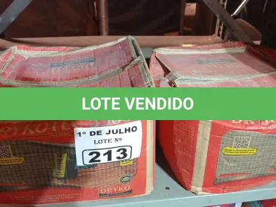LOTE 213 - 02 CAIXAS DE DRYKOTEC 5500 18KG. (NO ESTADO, LEILÃO NÃO TEM GARANTIA E NEM DEVOLUÇÃO, SUJEITO A POSSÍVEIS AVARIAS VISÍVEIS/OCULTAS E/OU AUSÊNCIA DE COMPONENTES).