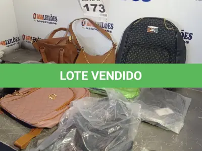 LOTE 173 - 10 – BOLSAS DIVERSAS (NO ESTADO, NÃO SABEMOS SE FUNCIONA. LEILÃO NÃO TEM GARANTIA E NEM DEVOLUÇÃO, SUJEITO A POSSÍVEIS AVARIAS VISÍVEIS/OCULTAS E/OU AUSÊNCIA DE COMPONENTES)