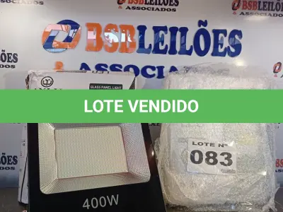 LOTE 083 - 02 - REFLETOR LED 400W BIVOLT (NO ESTADO, NÃO SABEMOS SE FUNCIONA. LEILÃO NÃO TEM GARANTIA E NEM DEVOLUÇÃO, SUJEITO A POSSÍVEIS AVARIAS VISÍVEIS/OCULTAS E/OU AUSÊNCIA DE COMPONENTES)