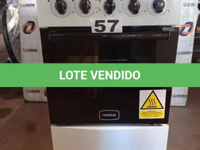 LOTE 057 - 01 - FOGÃO REALCE 4 BOCAS (NO ESTADO, NÃO SABEMOS SE FUNCIONA. LEILÃO NÃO TEM GARANTIA E NEM DEVOLUÇÃO, SUJEITO A POSSÍVEIS AVARIAS VISÍVEIS/OCULTAS E/OU AUSÊNCIA DE COMPONENTES)