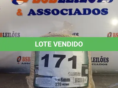 LOTE 171 - 01 - 220 METROS CORDA SISAL 6MM (NO ESTADO, NÃO SABEMOS SE FUNCIONA. LEILÃO NÃO TEM GARANTIA E NEM DEVOLUÇÃO, SUJEITO A POSSÍVEIS AVARIAS VISÍVEIS/OCULTAS E/OU AUSÊNCIA DE COMPONENTES)